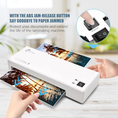Buyounger A4 Laminator FNL012 340mm/min 2 Roller White Office Product