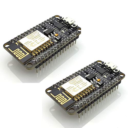 HiLetgo 2pcs ESP8266 NodeMCU CP2102 ESP-12E Development Board - 1MB RAM, 80MHz CPU, USB, Wi-Fi, Arduino IDE Compatible