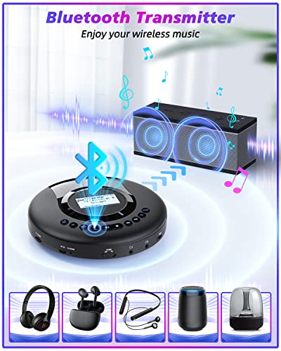 Arafuna 5.5" CD-521 Bluetooth CD Player with FM Transmitter and Anti-Skip Protection