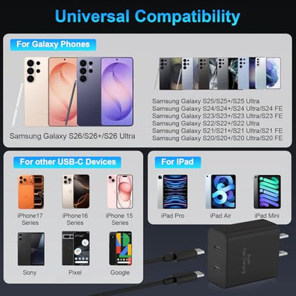 Niubil 45W 2Pack Charger XHD-PD45W-2C USB Type C With 10FT Cables