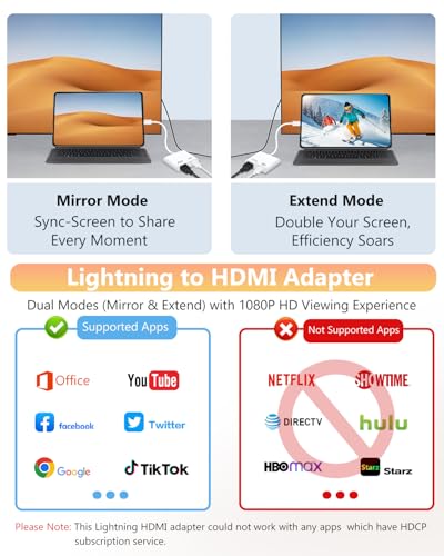 Microwoo 1080P Lightning to HDMI Adapter RM