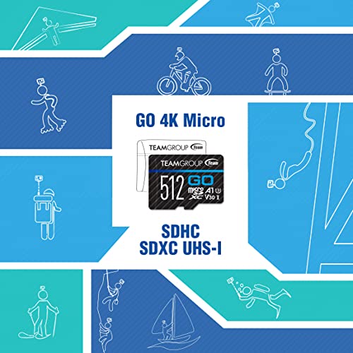 TEAMGROUP 256GB GO Card MicroSDXC UHS-I U3 V30 Flash Memory Card