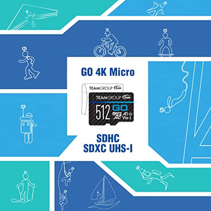 TEAMGROUP 256GB GO Card MicroSDXC UHS-I U3 V30 Flash Memory Card