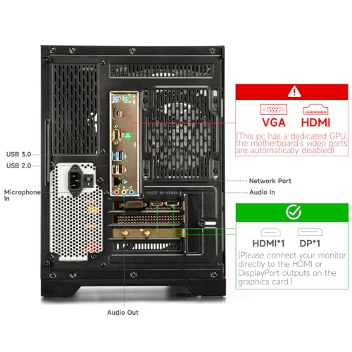 WIWB Tower PC wwr5go Ryzen 5 5500 512GB SSD 16GB RAM 4.4GHz