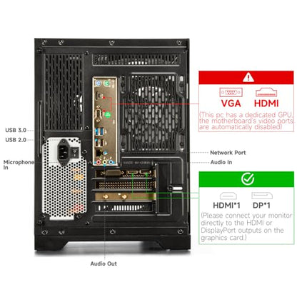WIWB Tower PC wwr5go Ryzen 5 5500 512GB SSD 16GB RAM 4.4GHz