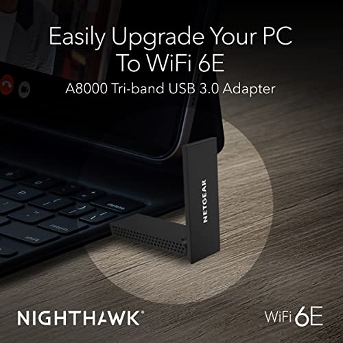 NETGEAR 3.66" Length A8000 USB 3.0 Adapter 1.24" Width 0.57" Height Black