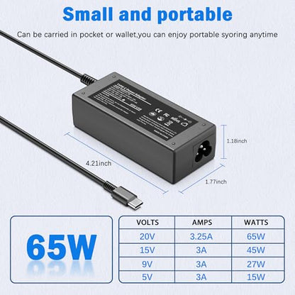 VJYUIJAY 65W SM65CL-01 USB Type C Laptop Charger