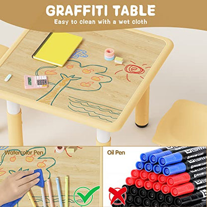 Brelley 23.6 x 23.6 inches BY-05 Kids Table and Chairs Set