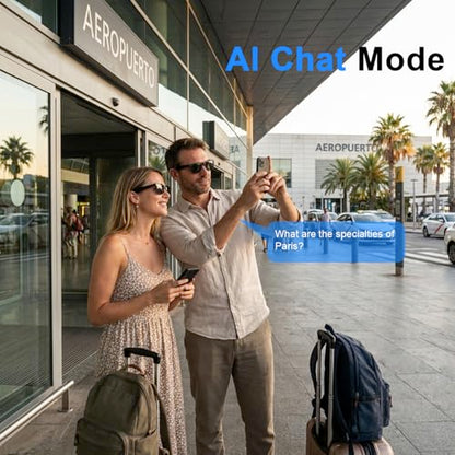 AMZISH Smart Glasses 100mah Bluetooth No GPS Water Repellent Oval