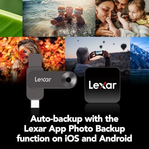 Lexar 128GB Solid State Dual Drive D500 USB 3.2 Gen 1, Up to 400MB/s Read, USB Type-C/USB Type-A Compatibility