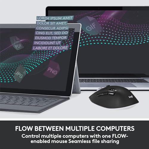 Logitech MK850 Performance Wireless Keyboard and Mouse Combo, Model 920-013269, Graphite, USB & Bluetooth, Ergonomic Design