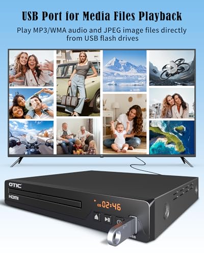 OTIC Compact Multiple Format Media Player HDMI 1080p Resolution