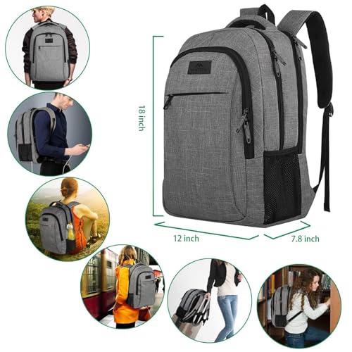 MATEIN 15.6 inch Lsg1004gryb1 Travel Laptop Backpack Water Resistant Grey