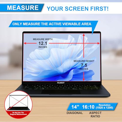 FILMEXT 14 Inch Laptop Privacy Screen 14-16:10