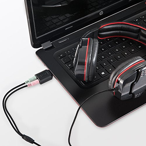 Syba 3-Port USB Type A External Stereo Audio Adapter SD-CM-UAUD