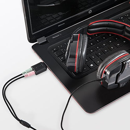 Syba 3-Port USB Type A External Stereo Audio Adapter SD-CM-UAUD