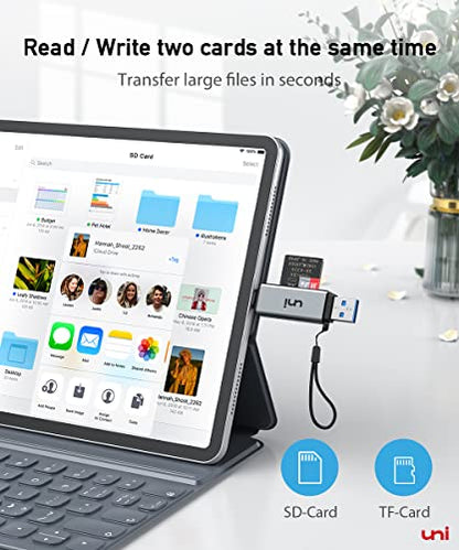 uni 2-Slot SD Card Reader UNICASD01 USB 3.0 Dual-Slot USB Type C Adapter
