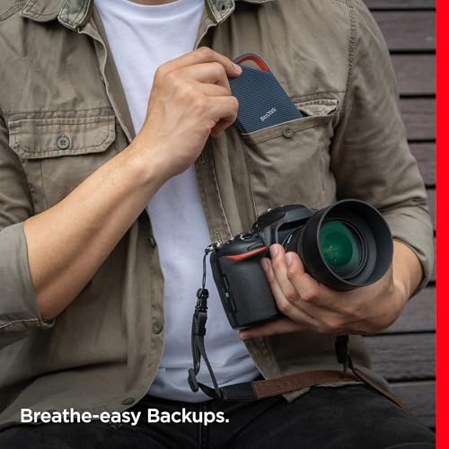 SanDisk 4TB SDSSDE82-4T00-G25 Solid State Drive USB4, Up to 3800 MB/s Read Speed, USB-C Interface, Portable, Shock and Water Resistant, External Hard Drive