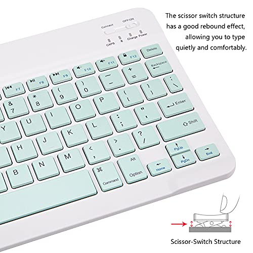 Xukinroy 10 inch JP100 Bluetooth Portable Mini Keyboard QWERTY Scissor-switch Multimedia