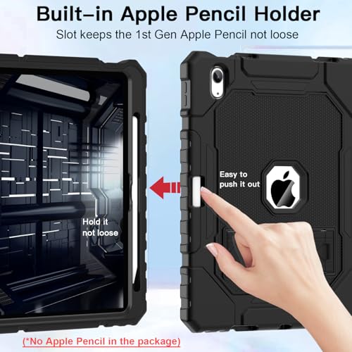 ZoneFoker 10.9"/11" iPad Case for A14/A16 2022/2025, Heavy Duty Coverage with Built-In Kickstand