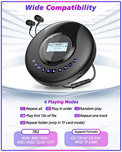 Arafuna 5.5" CD-521 Bluetooth CD Player with FM Transmitter and Anti-Skip Protection