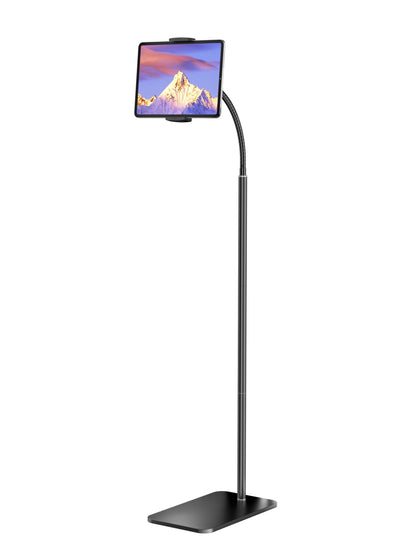 LanPavilion 12.9 inch Floor Stand Floor Stand-01 55.9 inch Adjustable Flexible Gooseneck Tablet Stand