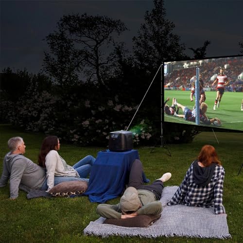 Wootfairy 120 inch Projector Screen 16:9 HD Manual Polyester Tripod Mount Screen