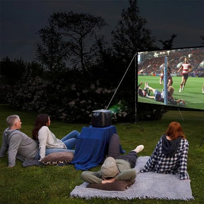 Wootfairy 120 inch Projector Screen 16:9 HD Manual Polyester Tripod Mount Screen