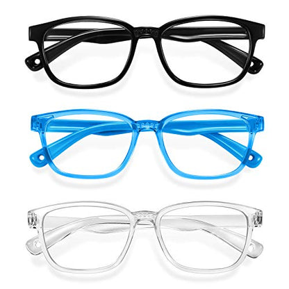 Okany 3 Count AUS903H&Blue&T Blue Light Blocking Glasses for Kids