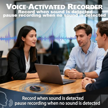 QWTYUT 128GB V18-128GB Digital Voice Recorder USB-C Mono WAV 1.4" Screen 9800h