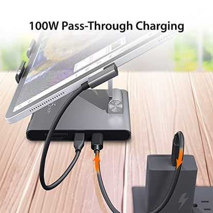 j5create 4.92 x 3.94 x 1.42 inches 4K60 HDMI, 2 x USB-A 5Gbps, 100W PD Charging, microSD/SD Card Reader, 3.5mm Audio Jack (JTS224)