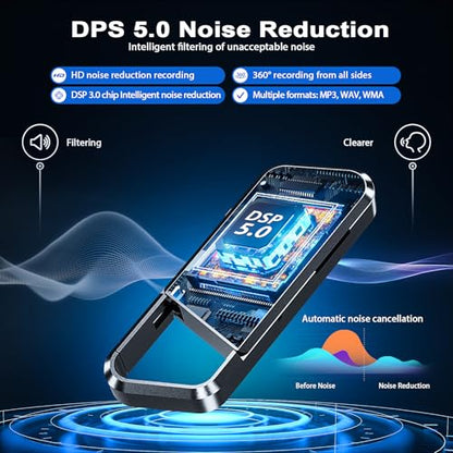 NekSide 64GB USB-02 WAV Digital Voice Recorder with Built-in Microphone