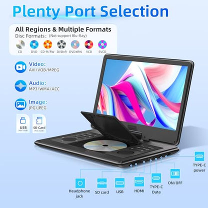 KPKUE 13.3 PD133 1920x1080 60Hz IPS Portable DVD Player