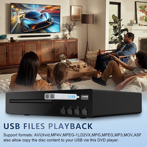 Delleson 1080P SE DVD Player HDMI RCA USB Region Free