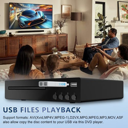 Delleson 1080P SE DVD Player HDMI RCA USB Region Free