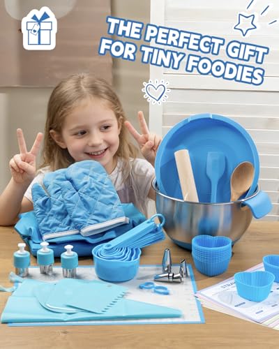 Glowsprout Kids Baking Set 16.0 Count CFHBTJ-ED STEM Learning Kitchen Tools