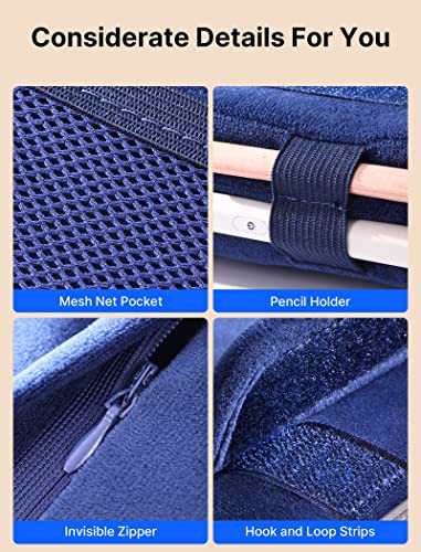 JSAUX Pillow Tablet Stand, Compatible with Multiple Devices, Adjustable Viewing Angles, Navy Blue