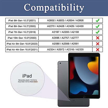 Soke 10.2 Inches 10.2QBH23-Black Solid Case for iPad 9th/8th/7th Generation