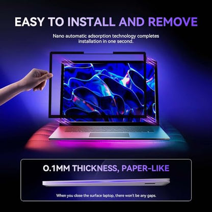 BROPGOD 13.5 Inch Surface Laptop Privacy Screen Filter - High Clarity Screen Protector with Anti-Glare, Anti-Fingerprint, and Scratch Resistant Features