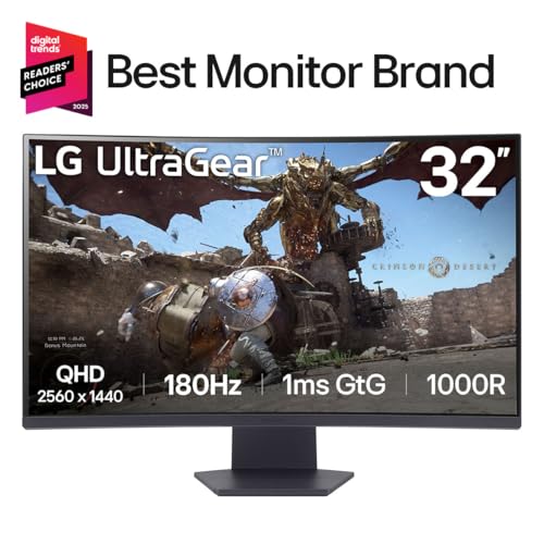 LG 32GS60QC-B 32 Inches 2560x1440 180 Hz VA Monitor