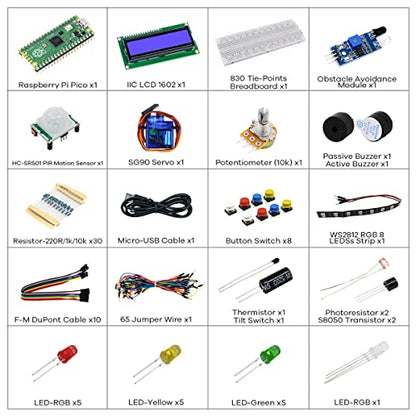 LAFVIN Pico Raspberry Pi Starter Kit - RP2040 - MicroPython - Bluetooth