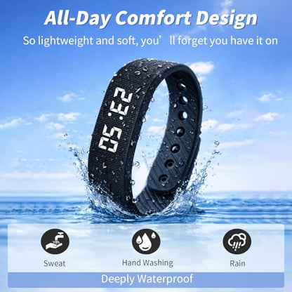 ADAWO 42MM 001 Digital Quartz Casual Alarm Wristband