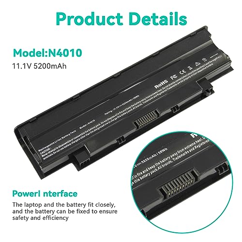 Fancy Buying 11.1V 5200mAh N4010 Laptop Battery 6-Cell Lithium Ion