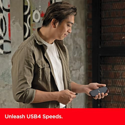 SanDisk 4TB SDSSDE82-4T00-G25 Solid State Drive USB4, Up to 3800 MB/s Read Speed, USB-C Interface, Portable, Shock and Water Resistant, External Hard Drive