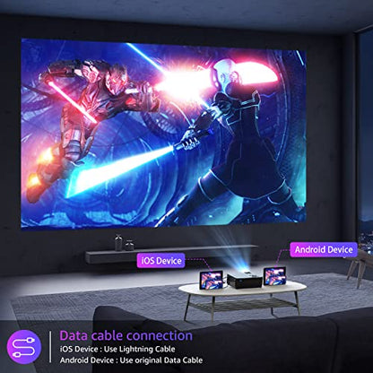 Roconia 100" Q6 Native 1080P 18000LM LCD Projector