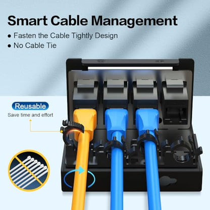 Enmane 4 Port CAT6 1000Mbps Unmanaged RJ45 Patch Panel