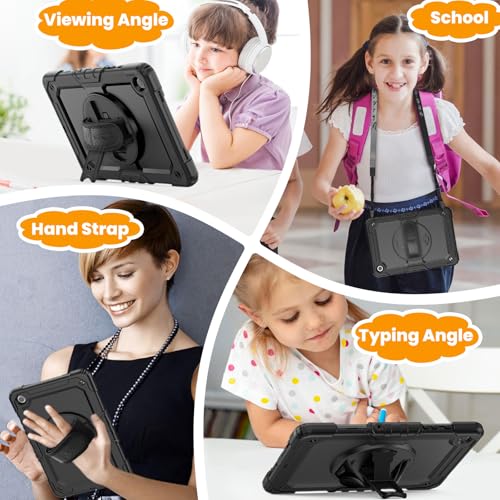 SEYMAC Stock Case for Samsung Galaxy Tab A11 Plus/A9 Plus 11 inch, Model: SM-X230/X235/X236/X238/X210/X216/X218, Black, Full-Body Coverage