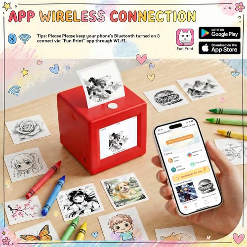 Happi2U 3.74 x 4.6 x 3.93 Q15 Monochrome Thermal Sticker Printer