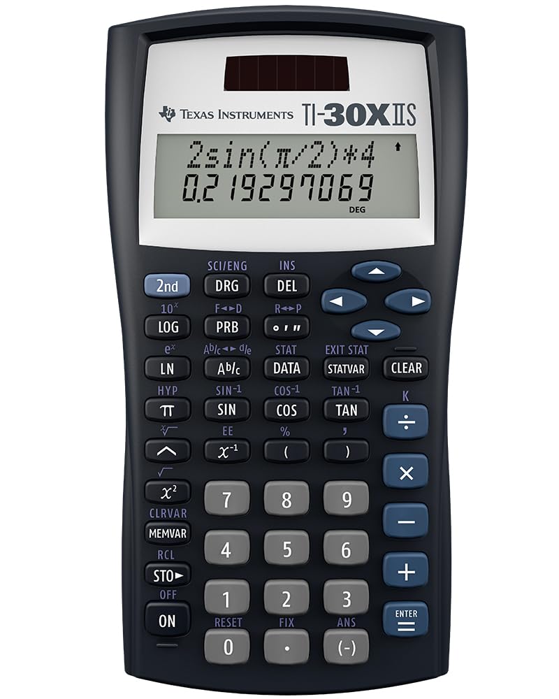 Texas Instruments 2.2" TI-30XIIS Scientific Calculator 6.12"L x 3.23"W Battery Powered LCD Black