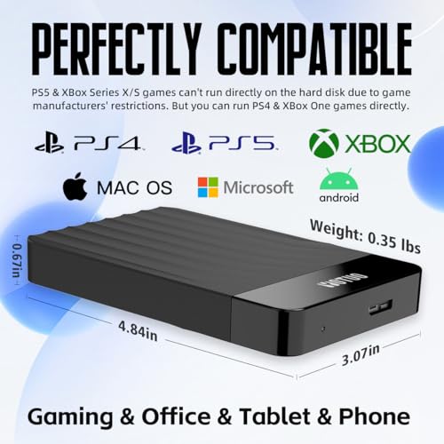 YOTUO 500GB SY-HDD01 External Hard Drive USB 3.0 Black